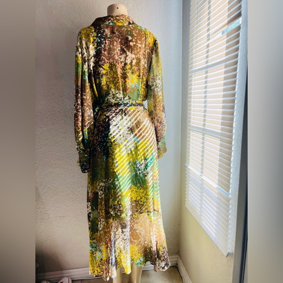 ELOQUIL Flowy Printed Dress floral print size 18 NWT - Picture 5 of 16